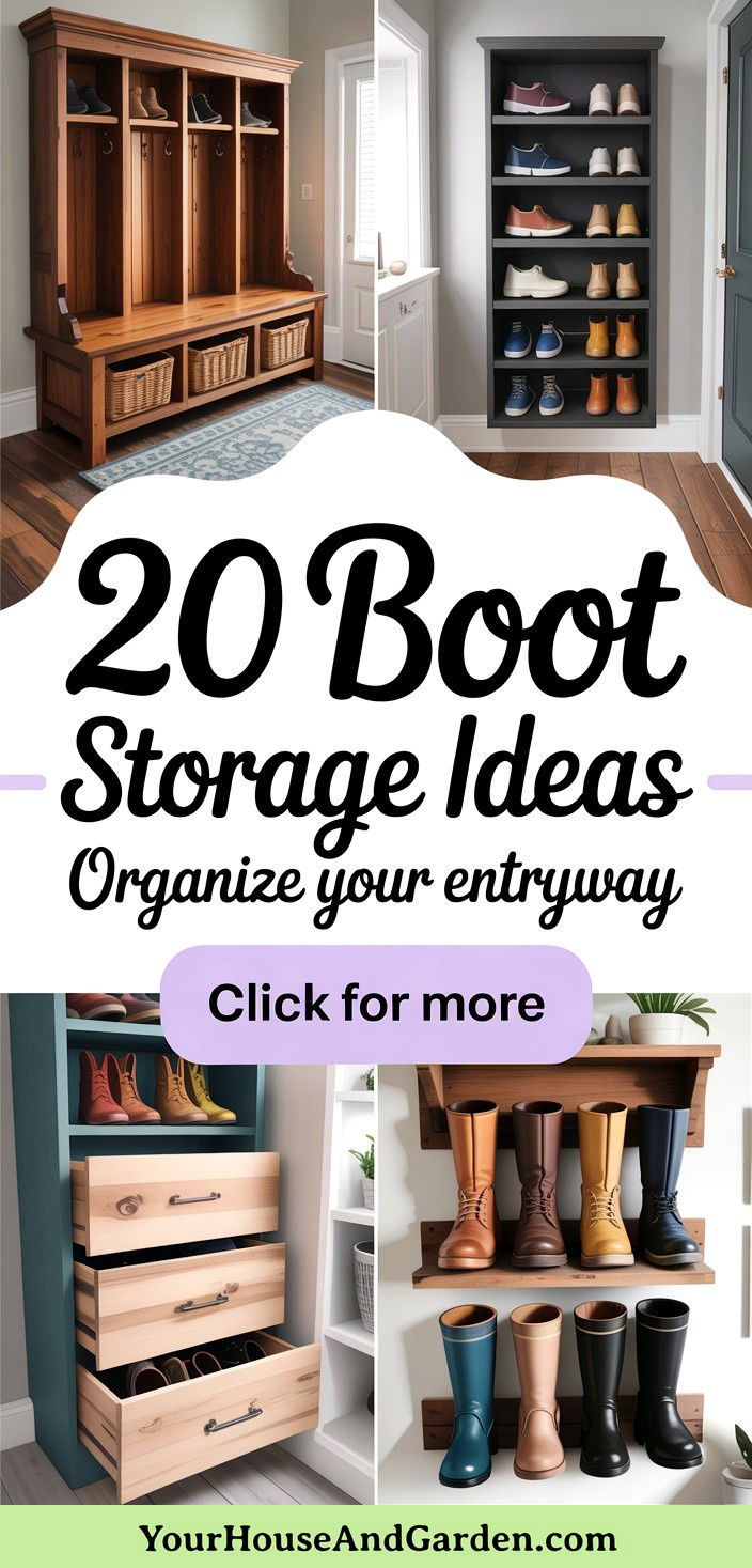 20 Boot Storage Ideas to Keep Your Entryway Organized - 20 Boot Storage Ideas to Keep Your Entryway Organized