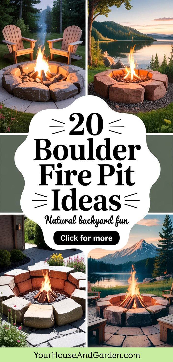 20 Boulder Fire Pit Ideas for Natural Backyard Gatherings - 20 Boulder Fire Pit Ideas for Natural Backyard Gatherings