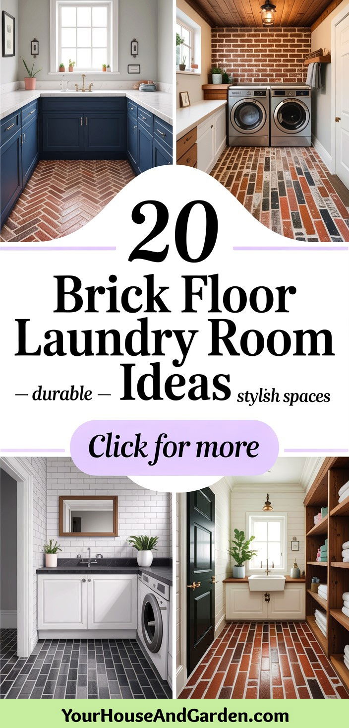 20 Brick Floor Laundry Room Ideas Durable and Stylish