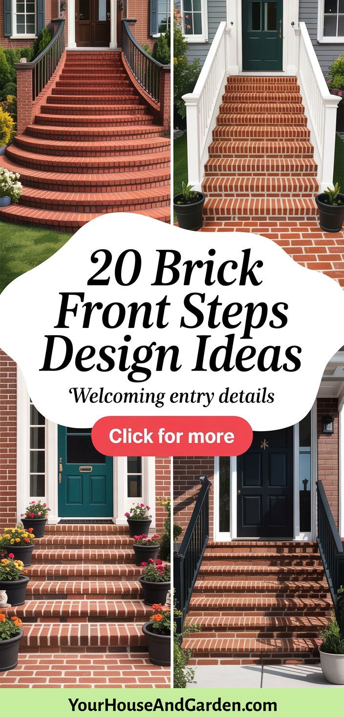 20 Brick Front Steps Design Ideas Welcoming Entryways