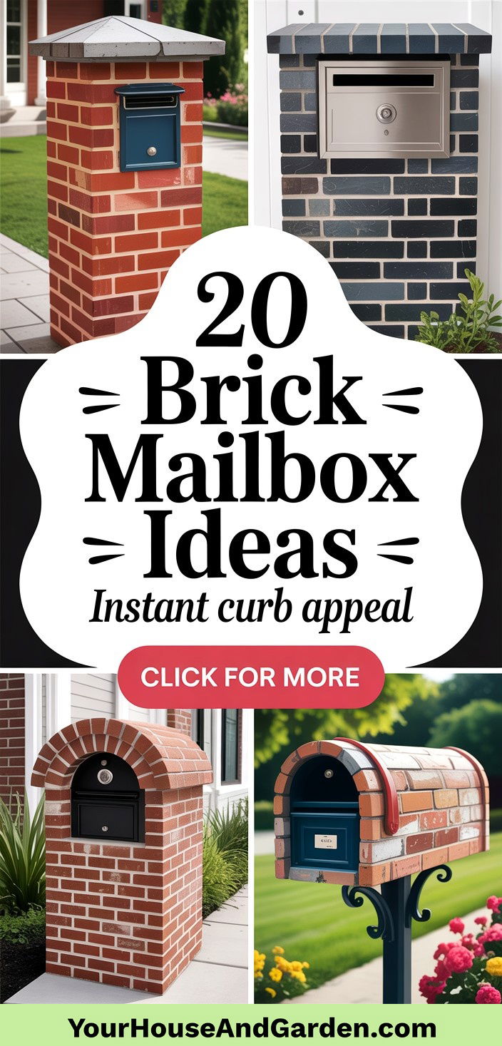 20 Brick Mailbox Ideas Enhance Your Homes Curb Appeal