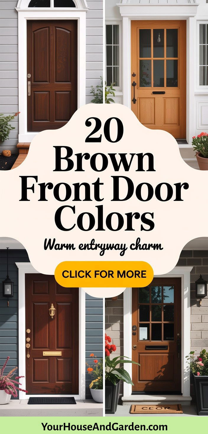 20 Brown Front Door Colors for Welcoming Home Entrances - 20 Brown Front Door Colors for Welcoming Home Entrances