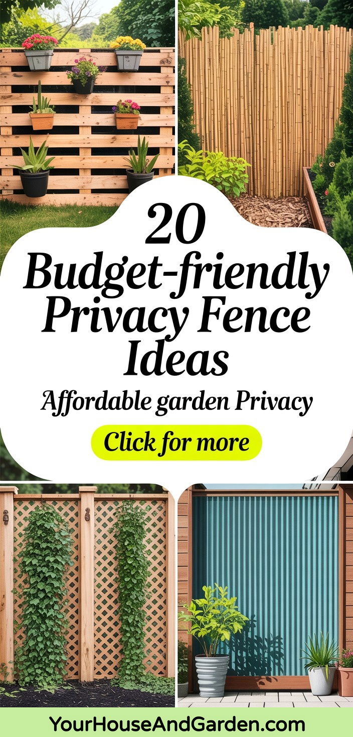 20 Budget-Friendly Privacy Fence Ideas for Your Yard - 20 Budget-Friendly Privacy Fence Ideas for Your Yard
