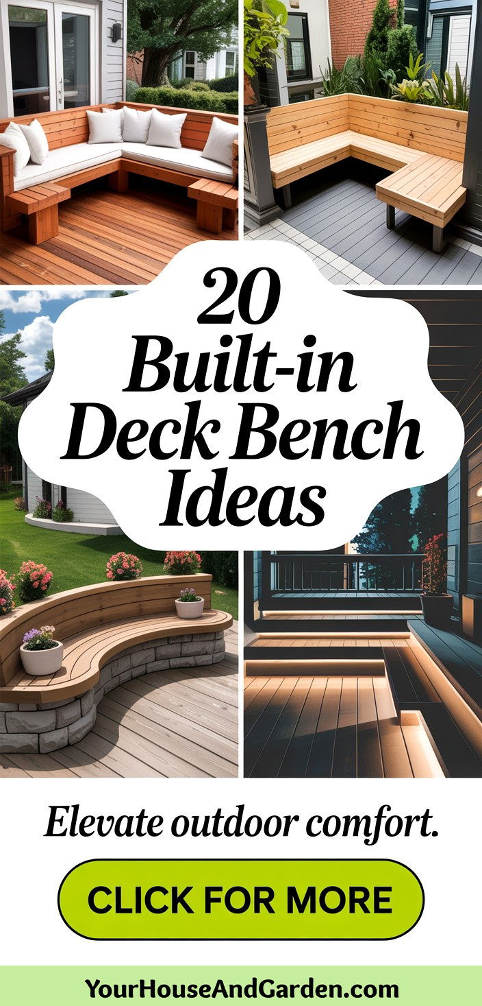20 Built-in Deck Bench Ideas Stylish Outdoor Seating
