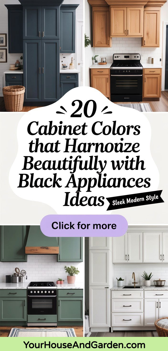 20 Cabinet Colors That Harmonize Beautifully With Black Appliances - 20 Cabinet Colors That Harmonize Beautifully With Black Appliances
