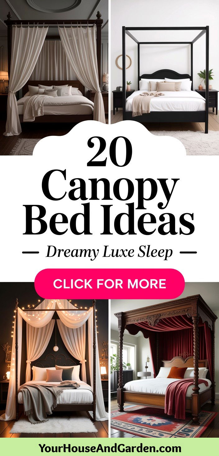 20 Canopy Bed Ideas for Dreamy and Luxurious Bedrooms - 20 Canopy Bed Ideas for Dreamy and Luxurious Bedrooms
