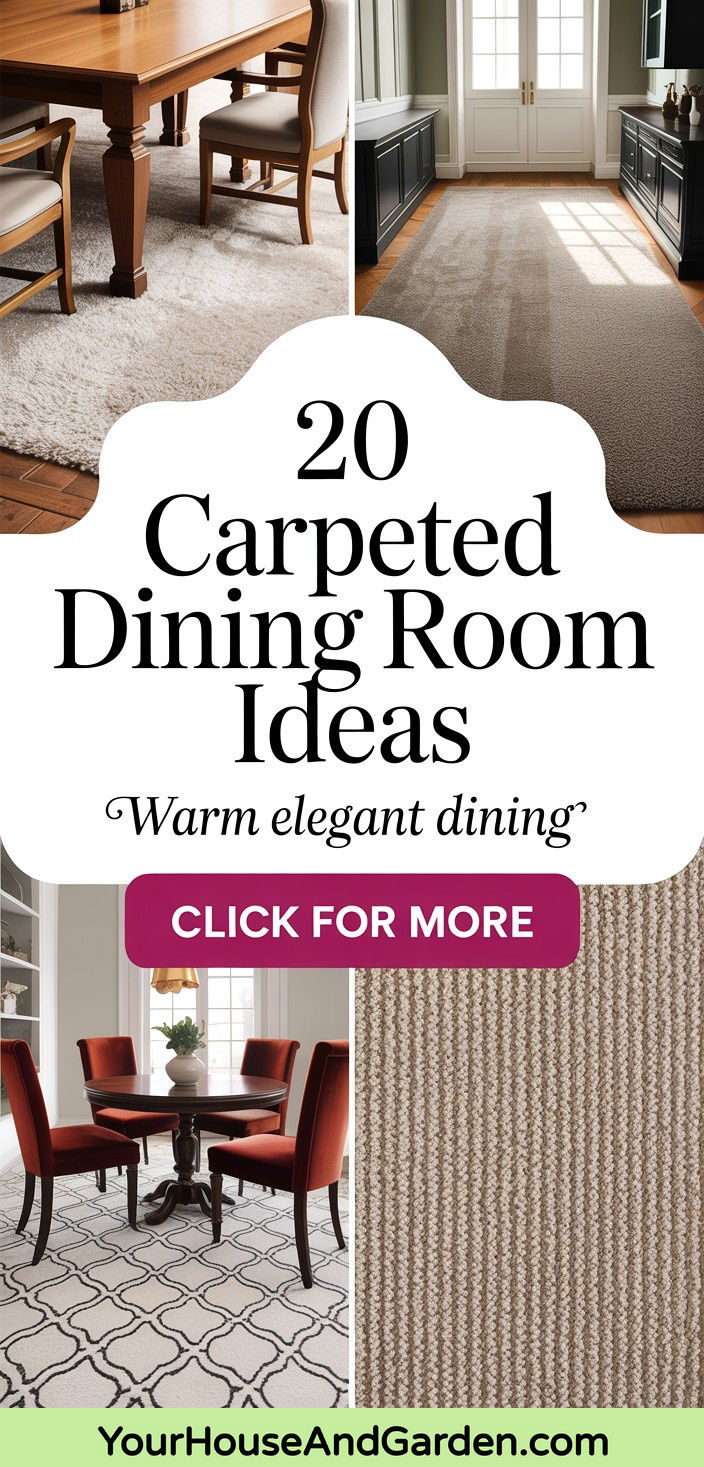 20 Carpeted Dining Room Ideas for Warm and Elegant Meals - 20 Carpeted Dining Room Ideas for Warm and Elegant Meals
