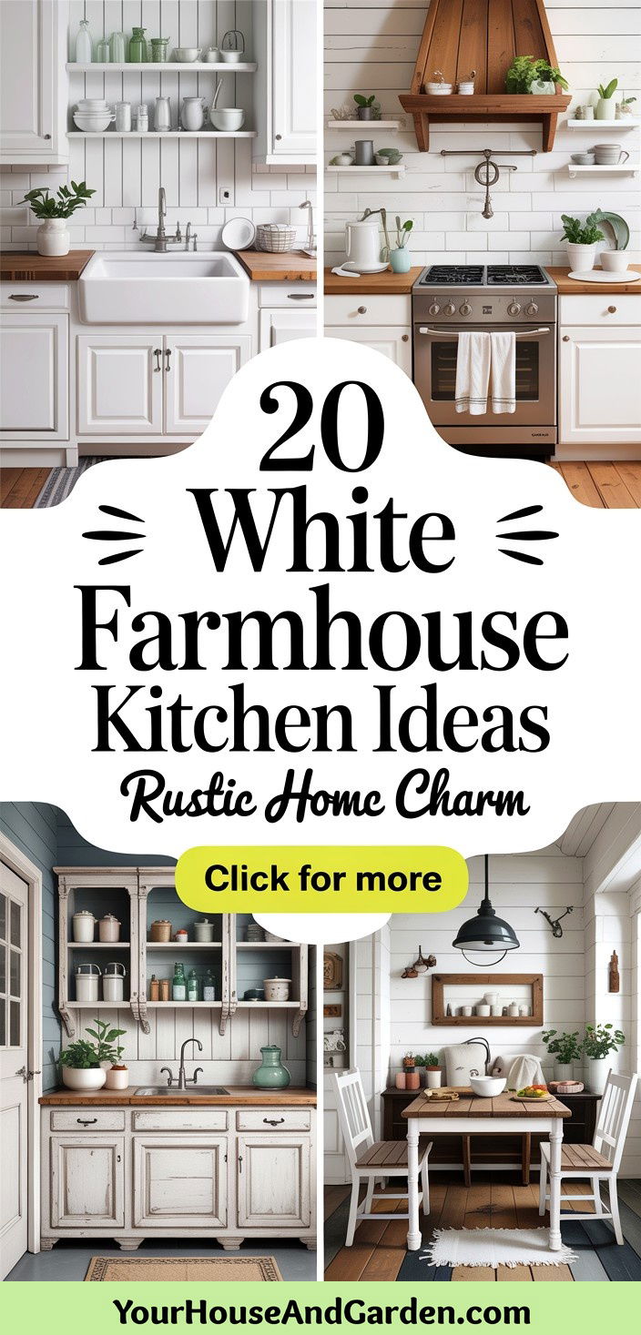 20 Charming White Farmhouse Kitchen Ideas for Rustic Elegance - 20 Charming White Farmhouse Kitchen Ideas for Rustic Elegance