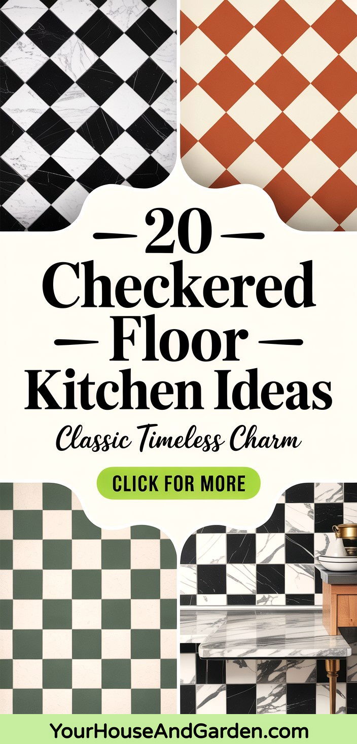 20 Checkered Floor Kitchen Designs Classic Charm