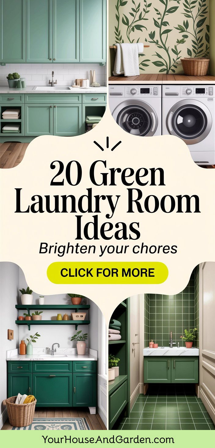 20 Cheerful Green Laundry Room Ideas for Brighter Chores - 20 Cheerful Green Laundry Room Ideas for Brighter Chores