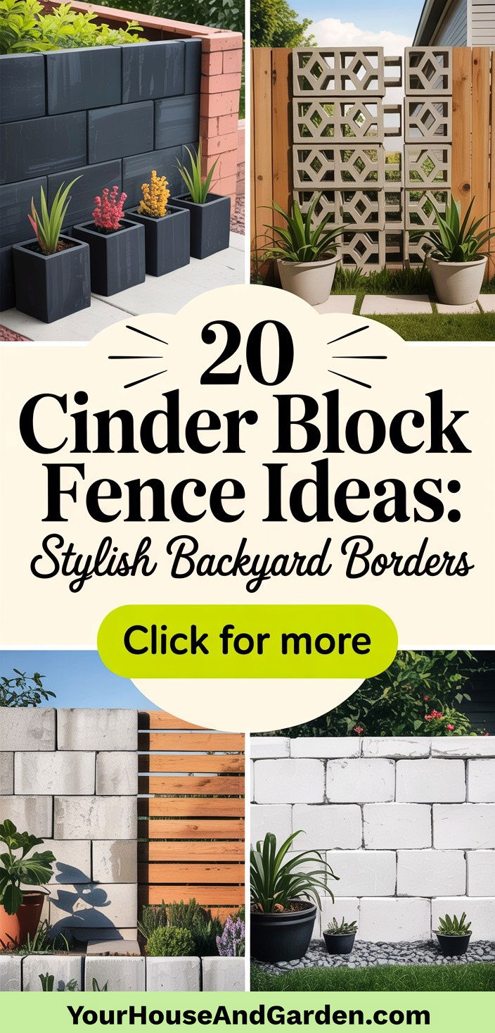 20 Cinder Block Fence Ideas Durable and Creative Outdoor Designs