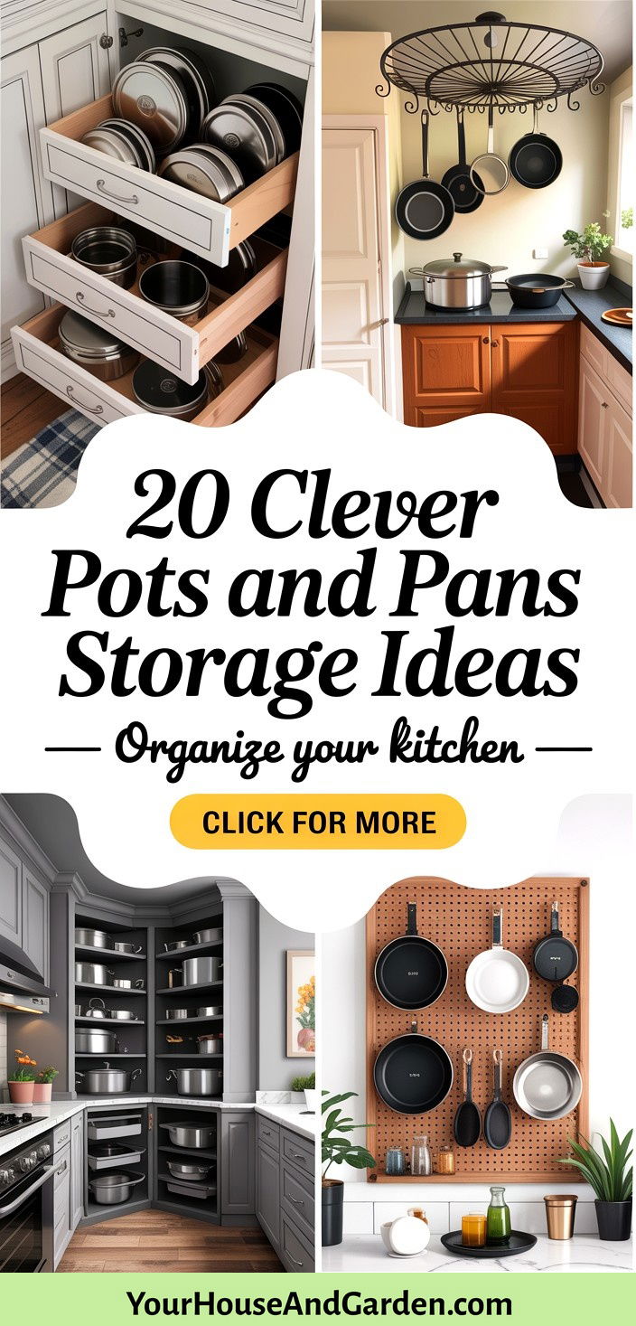 20 Clever Pots and Pans Storage Solutions for Your Kitchen - 20 Clever Pots and Pans Storage Solutions for Your Kitchen