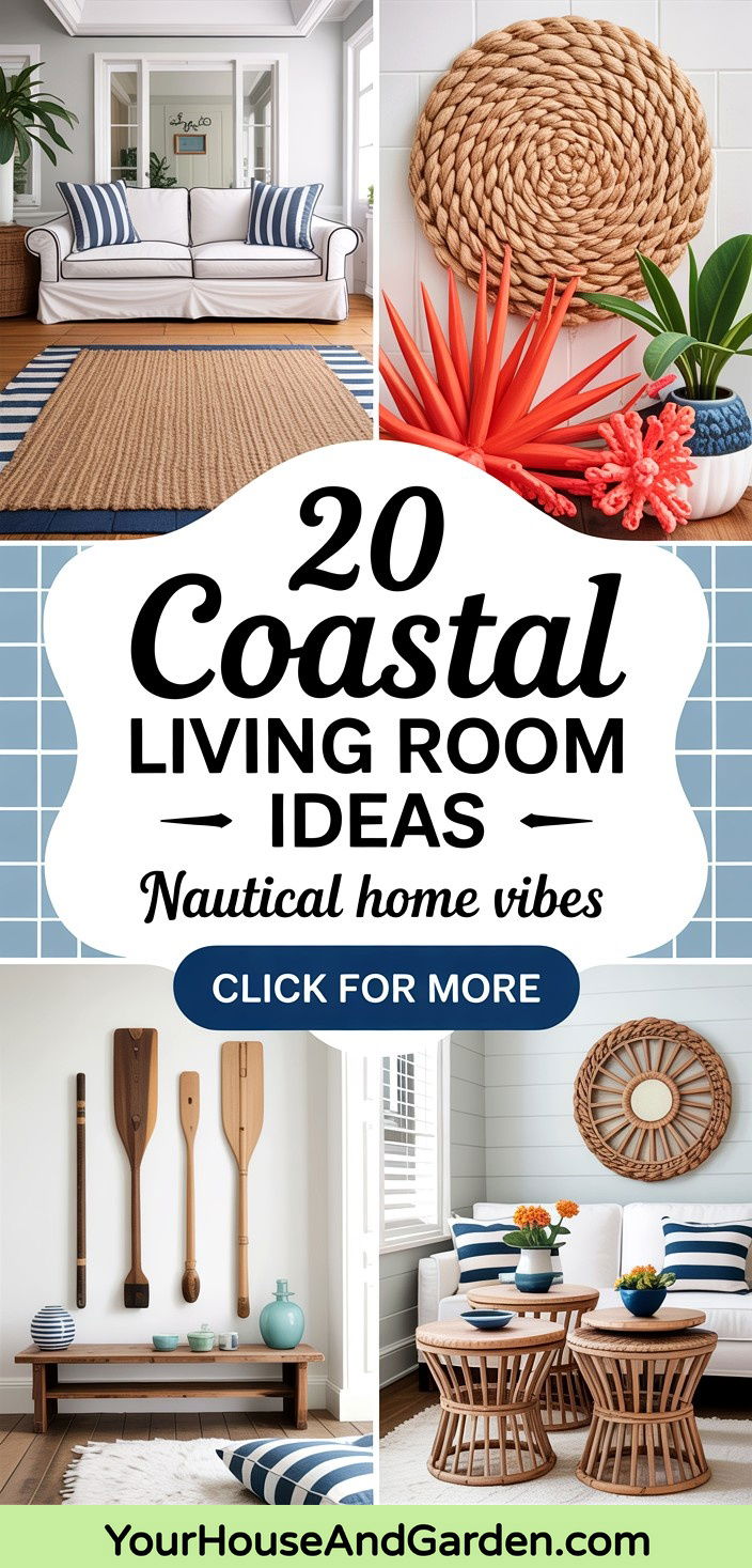 20 Coastal Living Room Ideas Nautical Decor and Relaxing Vibes
