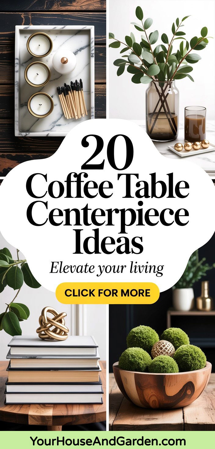 20 Coffee Table Centerpiece Ideas to Elevate Living Room Style - 20 Coffee Table Centerpiece Ideas to Elevate Living Room Style