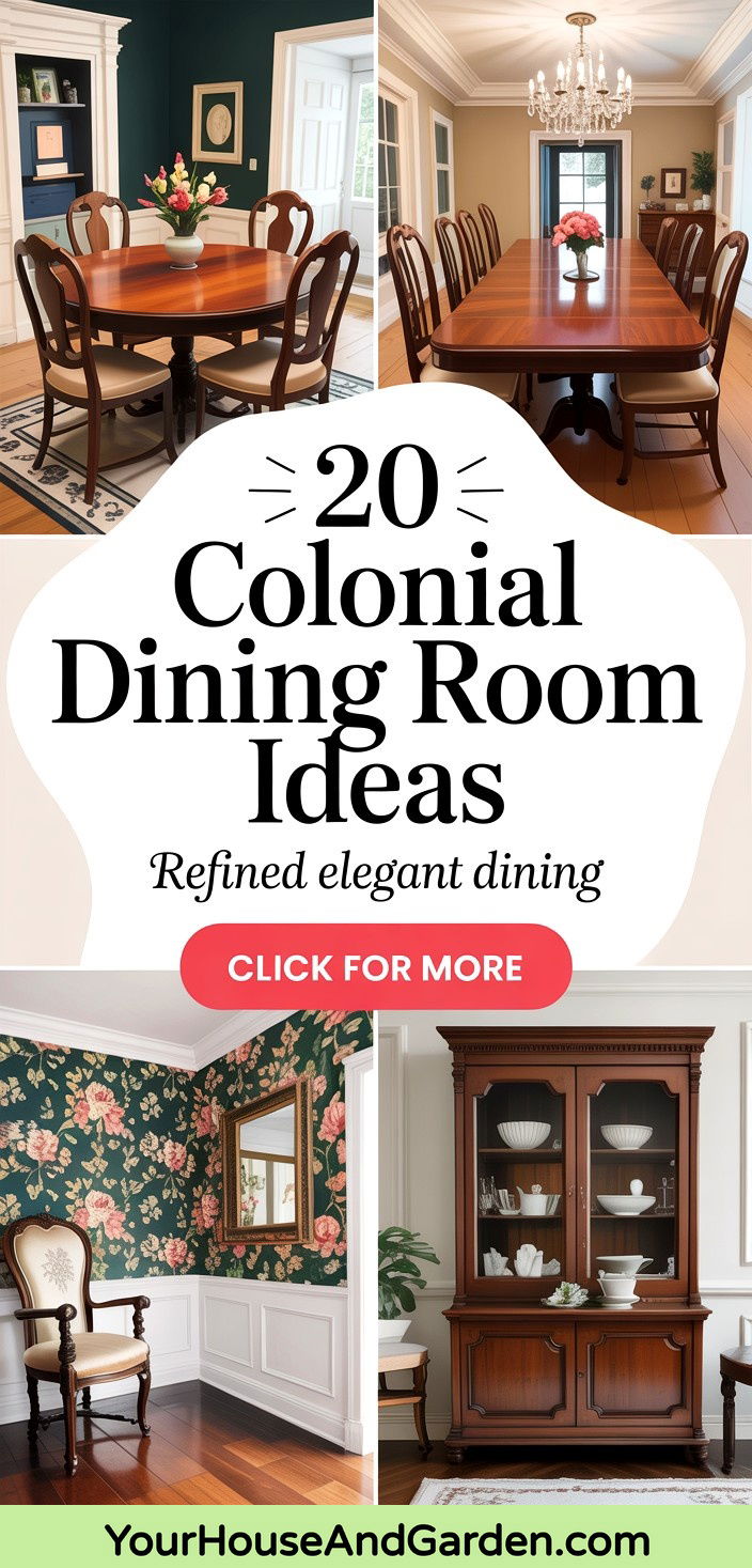 20 Colonial Dining Room Ideas for Refined Entertaining - 20 Colonial Dining Room Ideas for Refined Entertaining