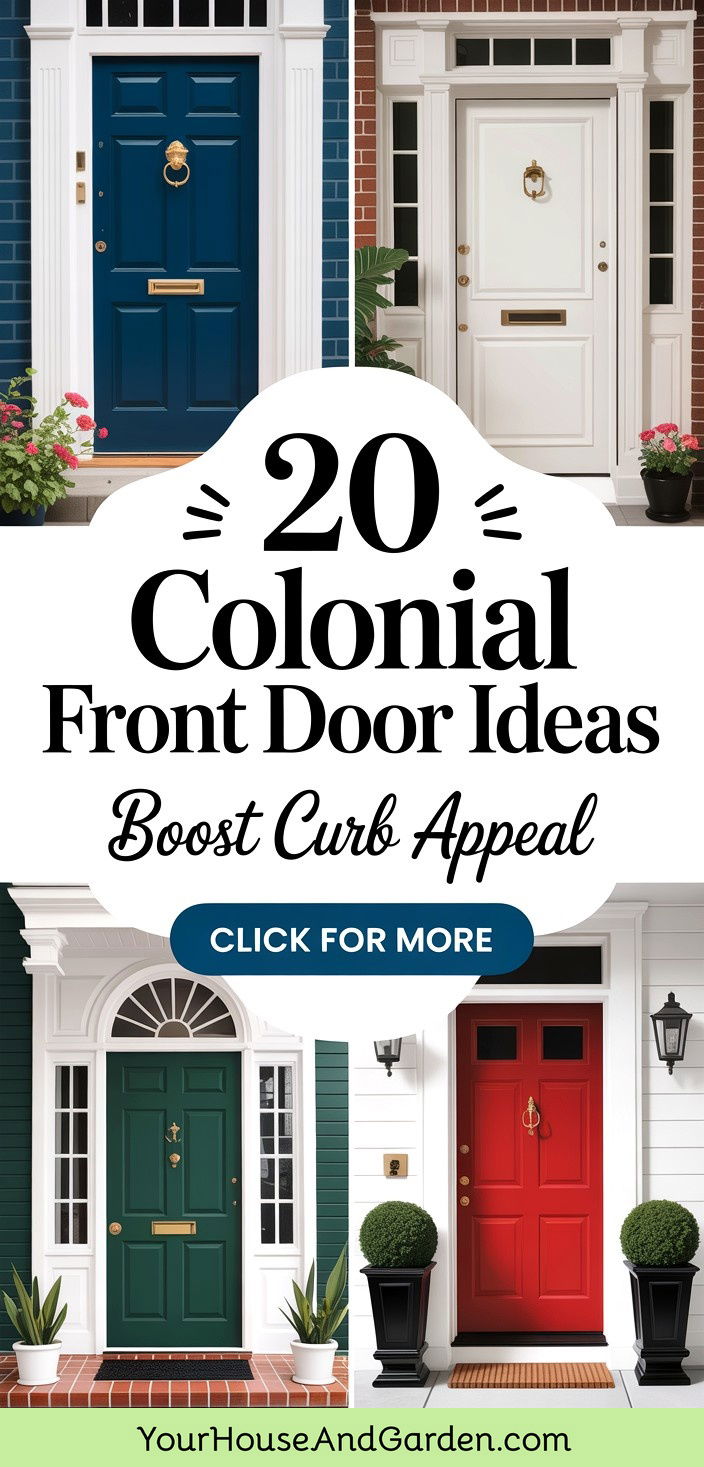 20 Colonial Front Door Ideas for Classic Curb Appeal - 20 Colonial Front Door Ideas for Classic Curb Appeal