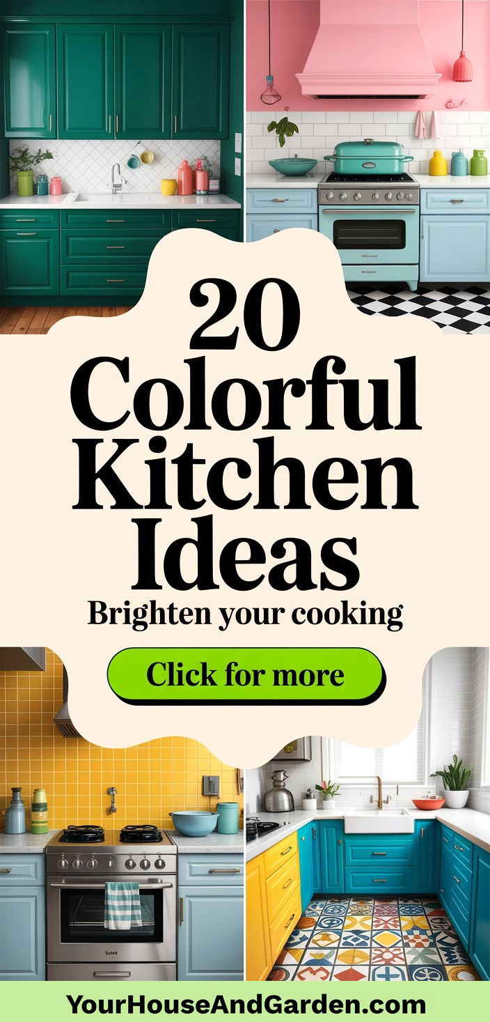 20 Colorful Kitchen Ideas to Brighten Your Cooking Space - 20 Colorful Kitchen Ideas to Brighten Your Cooking Space