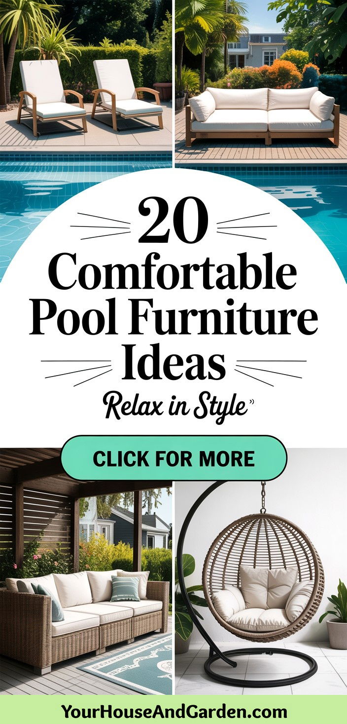 20 Comfortable Pool Furniture Ideas for Relaxing Waterside - 20 Comfortable Pool Furniture Ideas for Relaxing Waterside