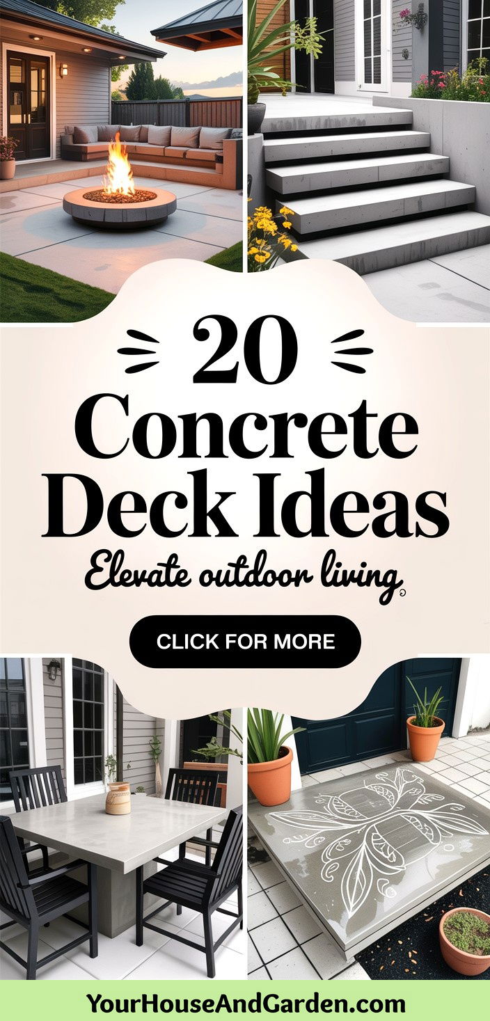 20 Concrete Deck Ideas to Elevate Your Outdoor Living - 20 Concrete Deck Ideas to Elevate Your Outdoor Living