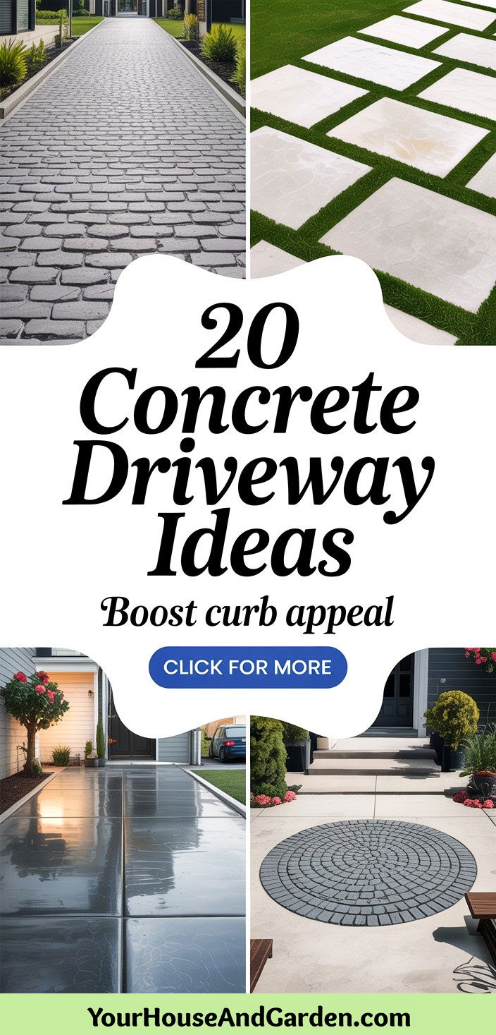 20 Concrete Driveway Ideas for Durable Curb Appeal - 20 Concrete Driveway Ideas for Durable Curb Appeal