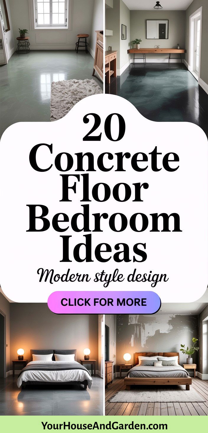 20 Concrete Floor Bedroom Ideas for Modern Style - 20 Concrete Floor Bedroom Ideas for Modern Style