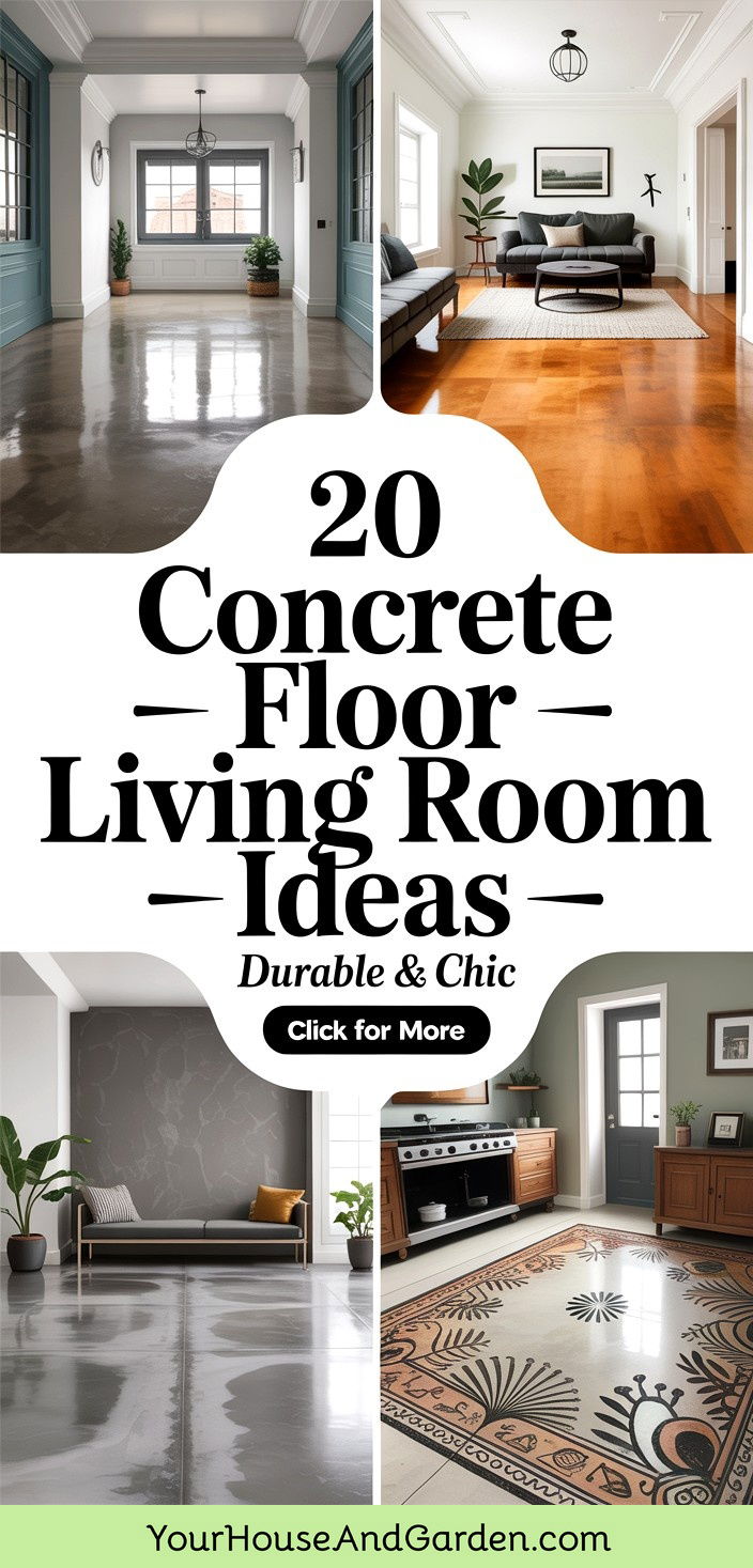 20 Concrete Floor Living Room Ideas Stylish and Durable