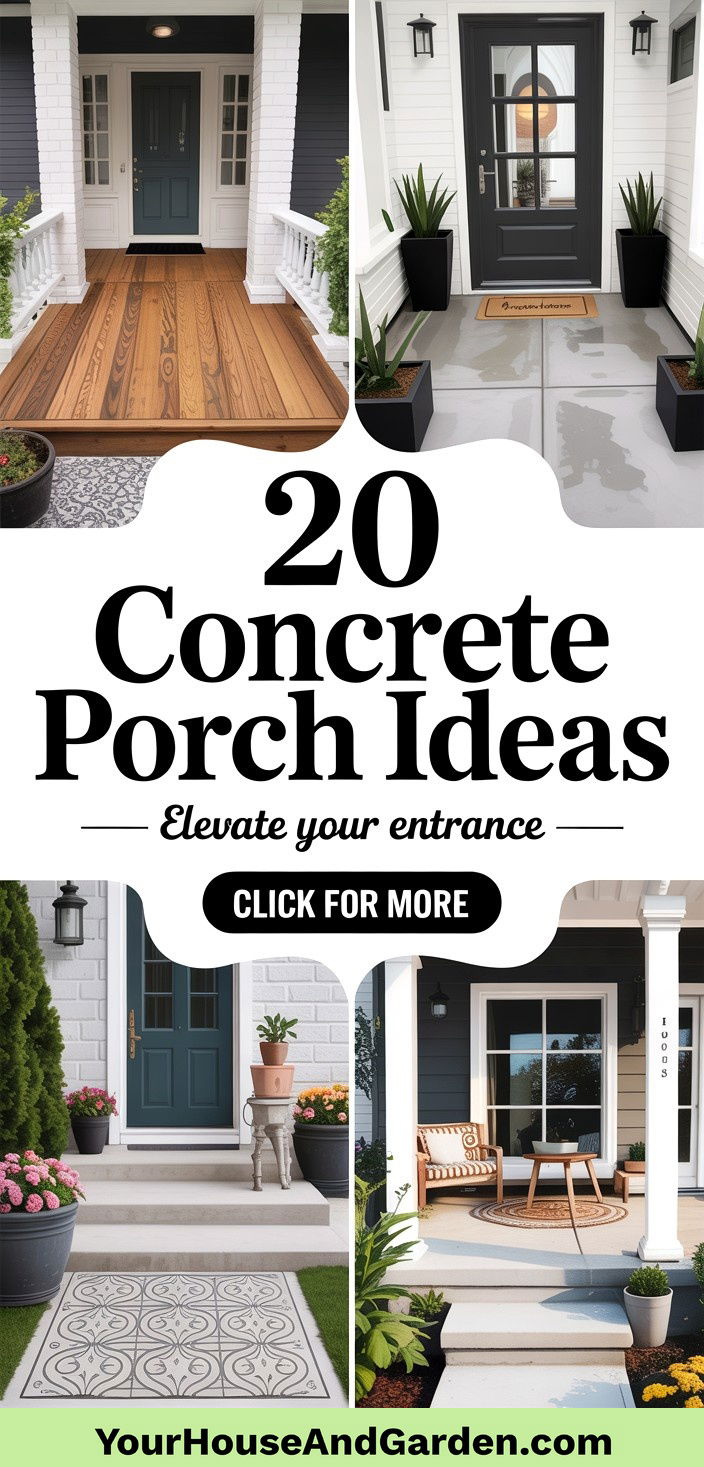 20 Concrete Porch Ideas Welcome Guests with Style
