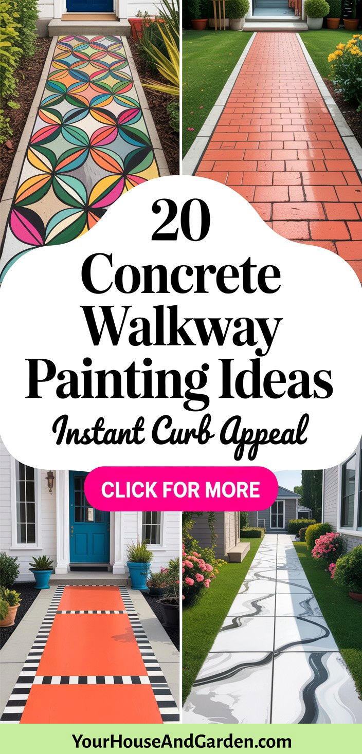 20 Concrete Walkway Painting Ideas for Outdoor Beauty - 20 Concrete Walkway Painting Ideas for Outdoor Beauty