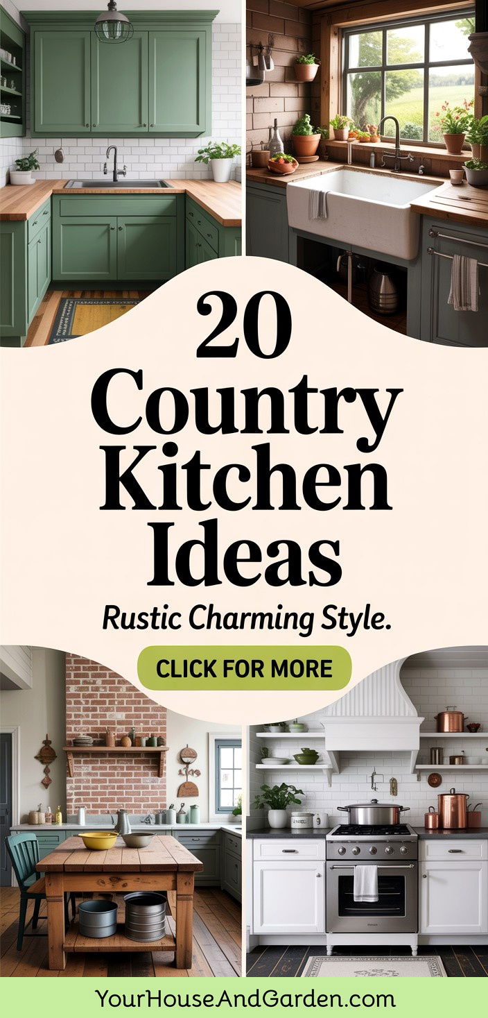 20 Country Kitchen Ideas for a Rustic and Charming Home - 20 Country Kitchen Ideas for a Rustic and Charming Home