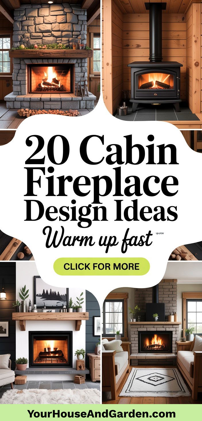 20 Cozy Cabin Fireplace Design Ideas for Your Home - 20 Cozy Cabin Fireplace Design Ideas for Your Home