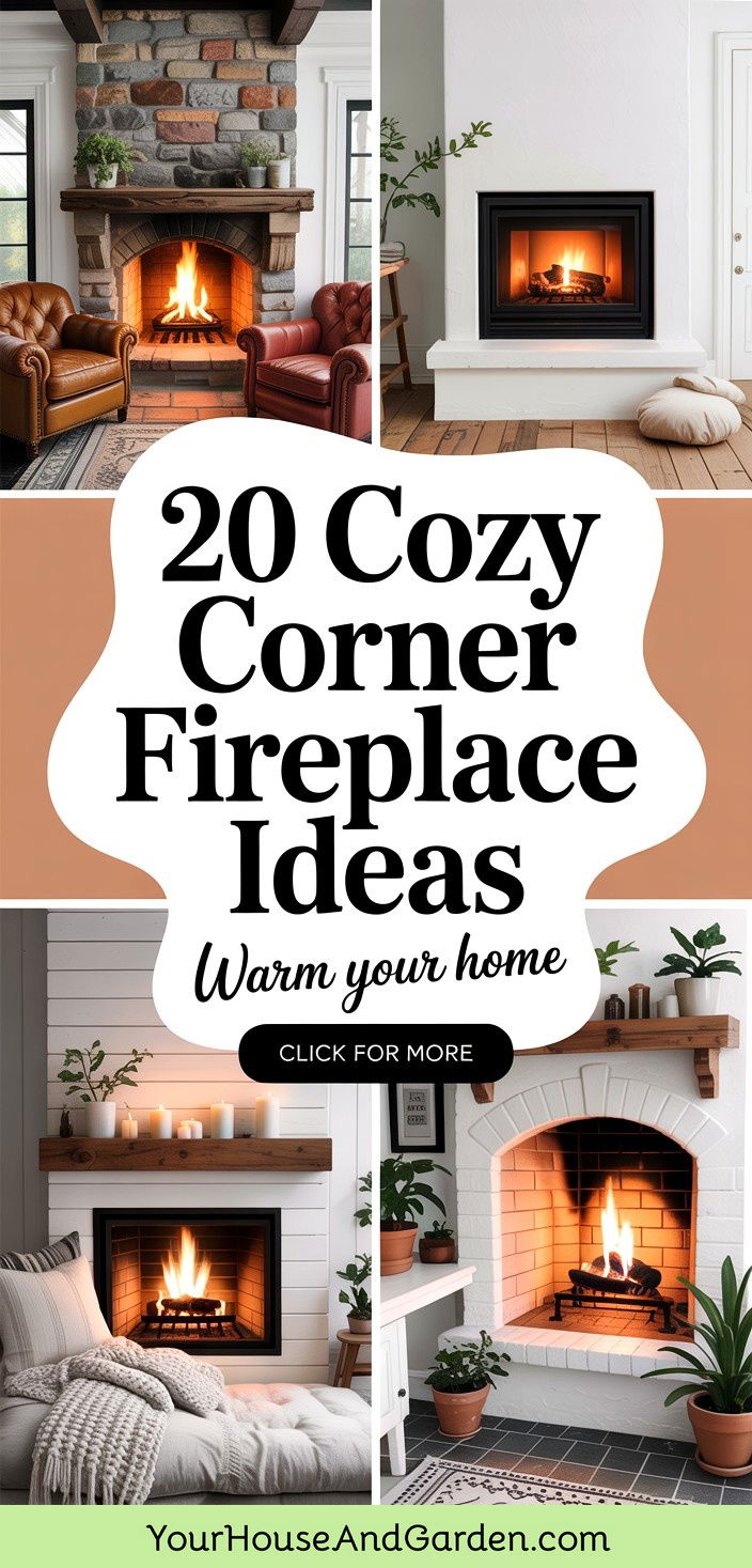 20 Cozy Corner Fireplace Ideas to Warm Your Living Space - 20 Cozy Corner Fireplace Ideas to Warm Your Living Space