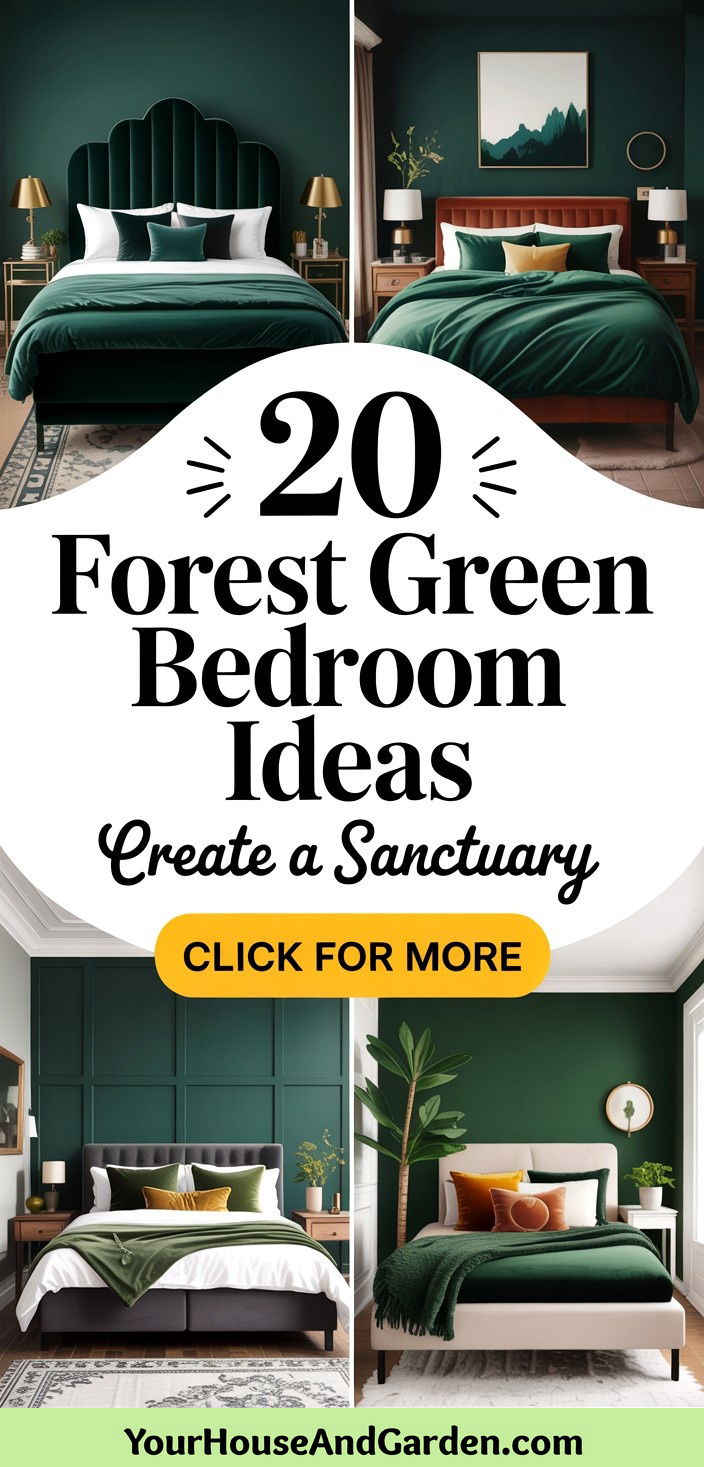 20 Cozy Forest Green Bedroom Ideas for a Relaxing Sanctuary - 20 Cozy Forest Green Bedroom Ideas for a Relaxing Sanctuary