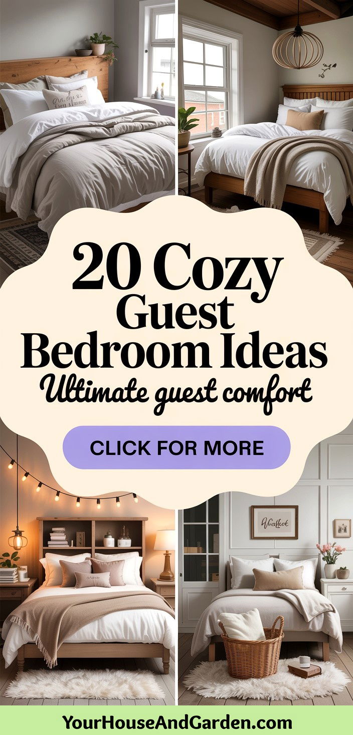 20 Cozy Guest Bedroom Ideas for Comfortable Overnight Stays - 20 Cozy Guest Bedroom Ideas for Comfortable Overnight Stays