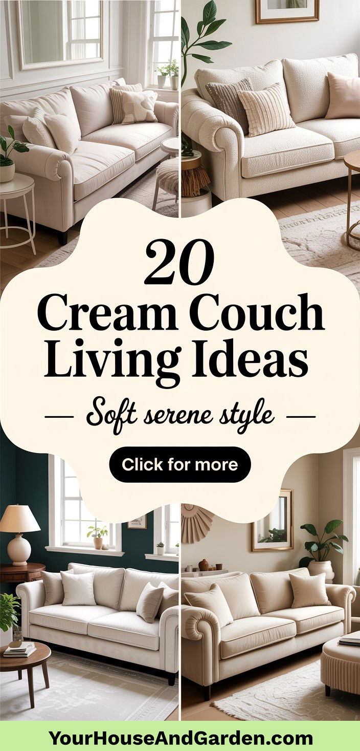 20 Cream Couch Living Room Ideas Soft Serene Style