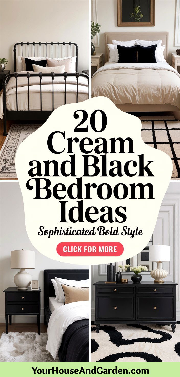 20 Cream and Black Bedroom Ideas Sophisticated Style