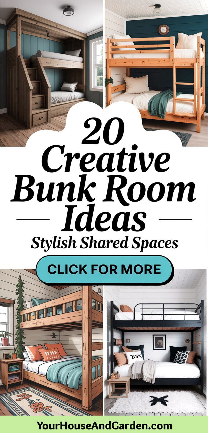20 Creative Bunk Room Ideas for Kids Teens and Guests - 20 Creative Bunk Room Ideas for Kids, Teens, and Guests