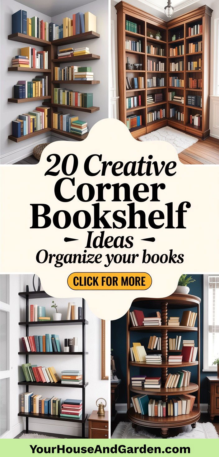 20 Creative Corner Bookshelf Ideas for Home Organization - 20 Creative Corner Bookshelf Ideas for Home Organization
