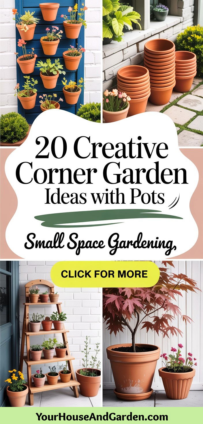 20 Creative Corner Garden Ideas With Pots for Small Spaces - 20 Creative Corner Garden Ideas With Pots for Small Spaces
