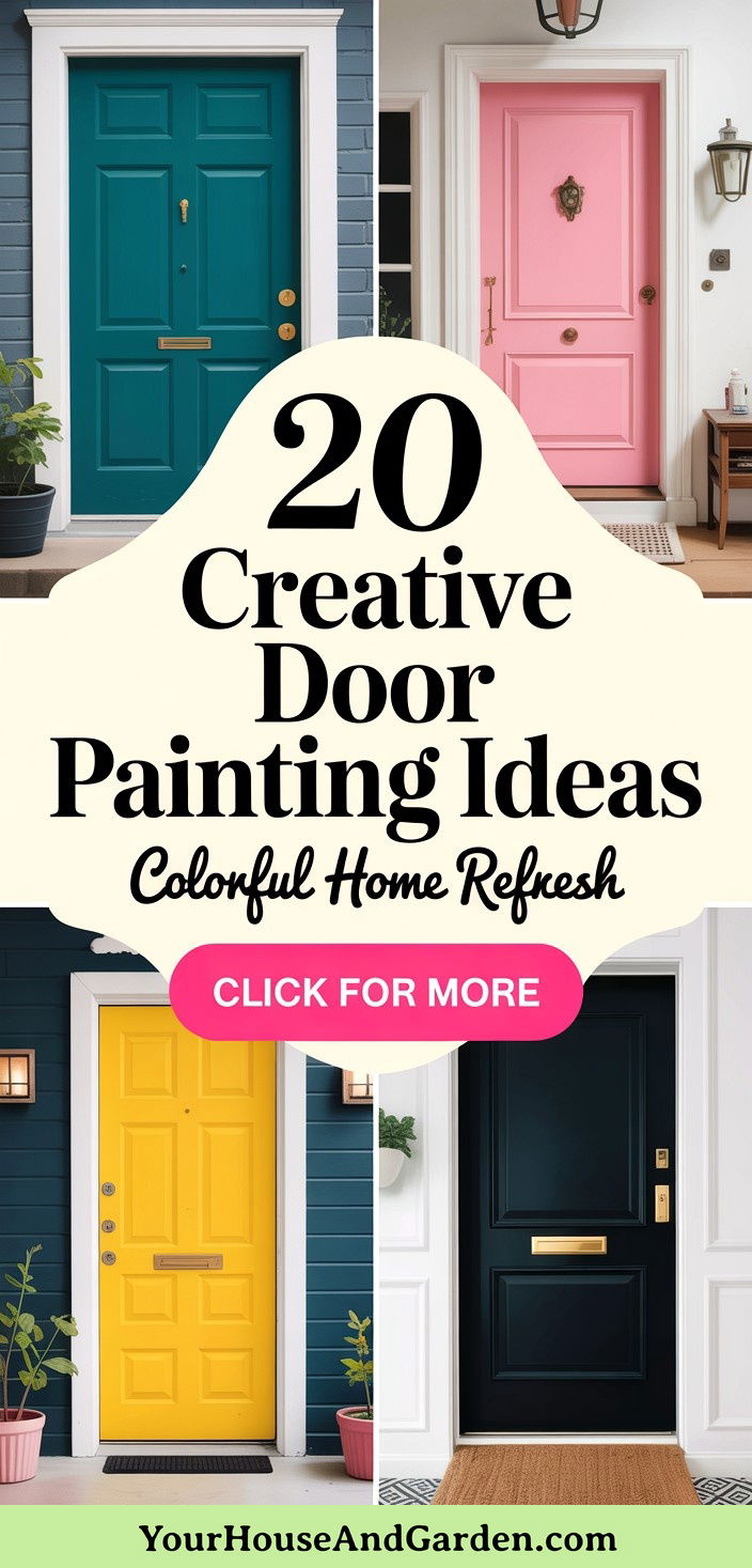 20 Creative Door Painting Ideas to Refresh Your Homes Unique Style - 20 Creative Door Painting Ideas to Refresh Your Home's Unique Style