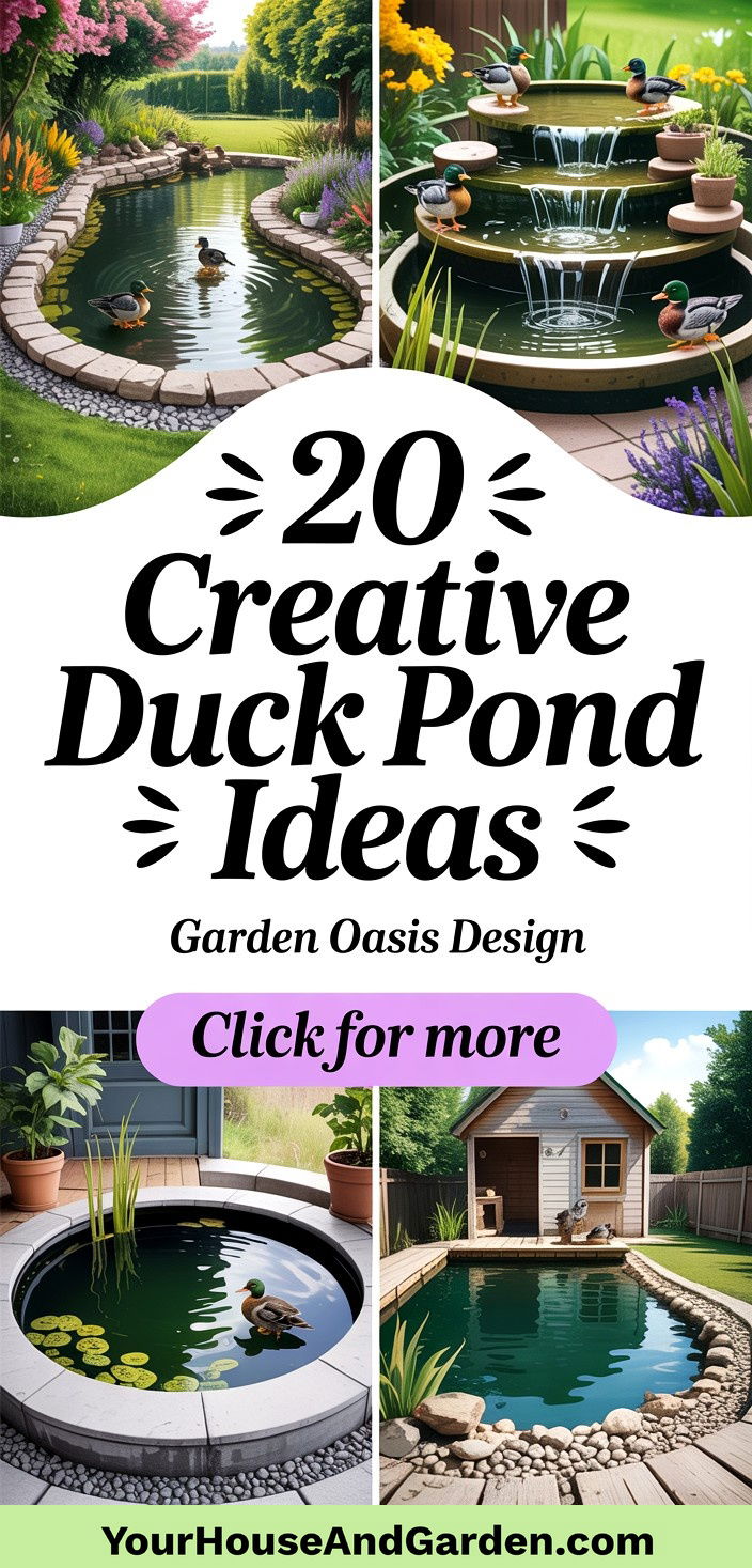 20 Creative Duck Pond Ideas for Your Garden Oasis Design - 20 Creative Duck Pond Ideas for Your Garden Oasis Design