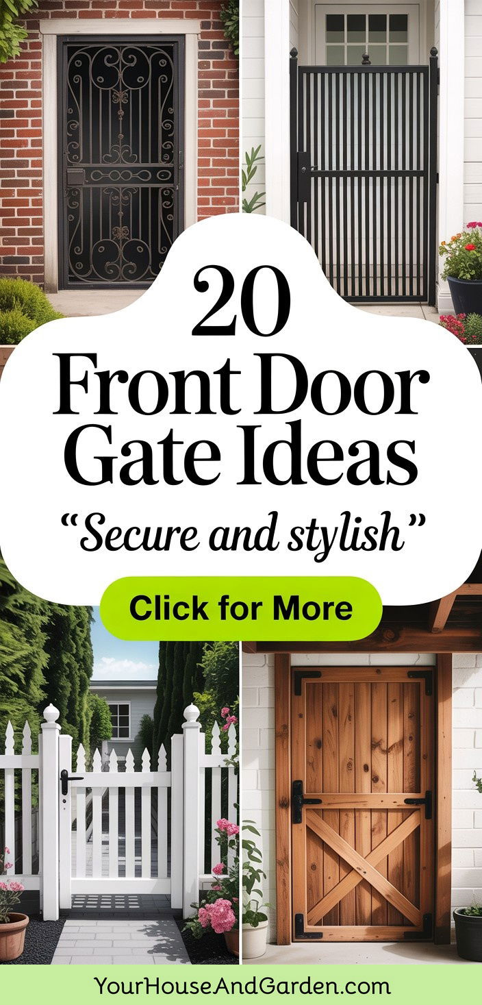 20 Creative Front Door Gate Ideas for Security and Style - 20 Creative Front Door Gate Ideas for Security and Style