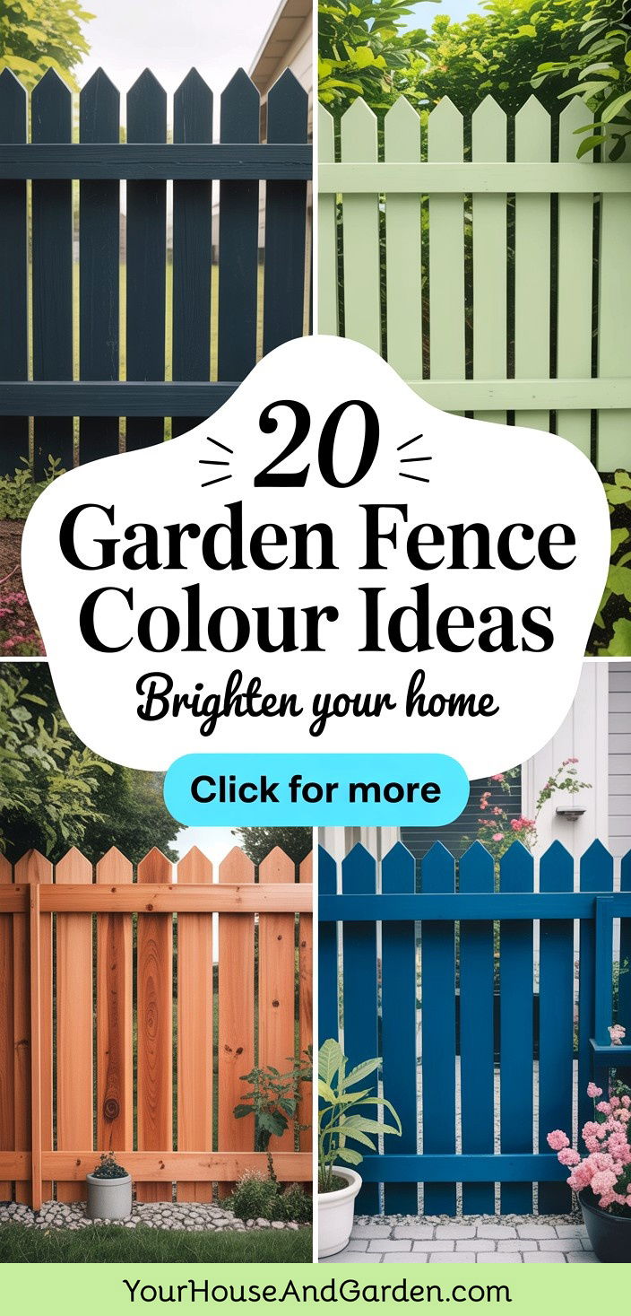 20 Creative Garden Fence Colour Ideas for Your Home - 20 Creative Garden Fence Colour Ideas for Your Home
