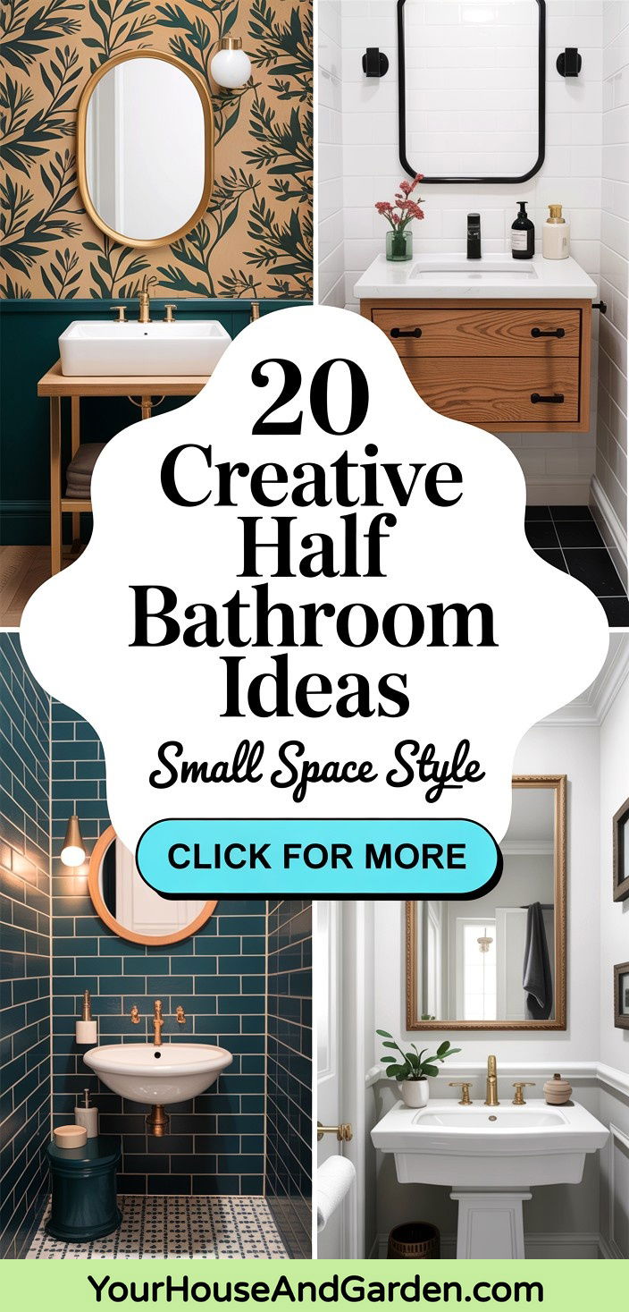 20 Creative Half Bathroom Ideas for Small Spaces - 20 Creative Half Bathroom Ideas for Small Spaces