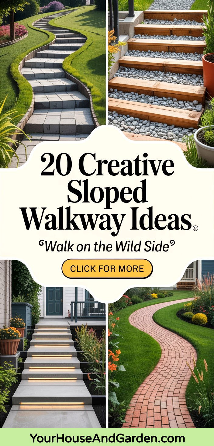 20 Creative Sloped Walkway Ideas for Your Garden Path - 20 Creative Sloped Walkway Ideas for Your Garden Path
