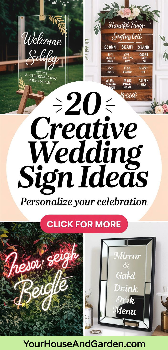 20 Creative Wedding Sign Ideas to Personalize Your Big Day - 20 Creative Wedding Sign Ideas to Personalize Your Big Day