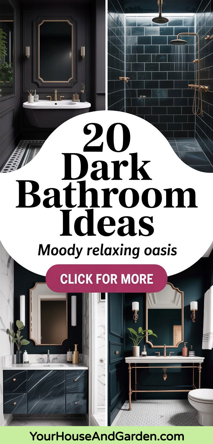 20 Dark Bathroom Ideas Create a Moody and Relaxing Oasis