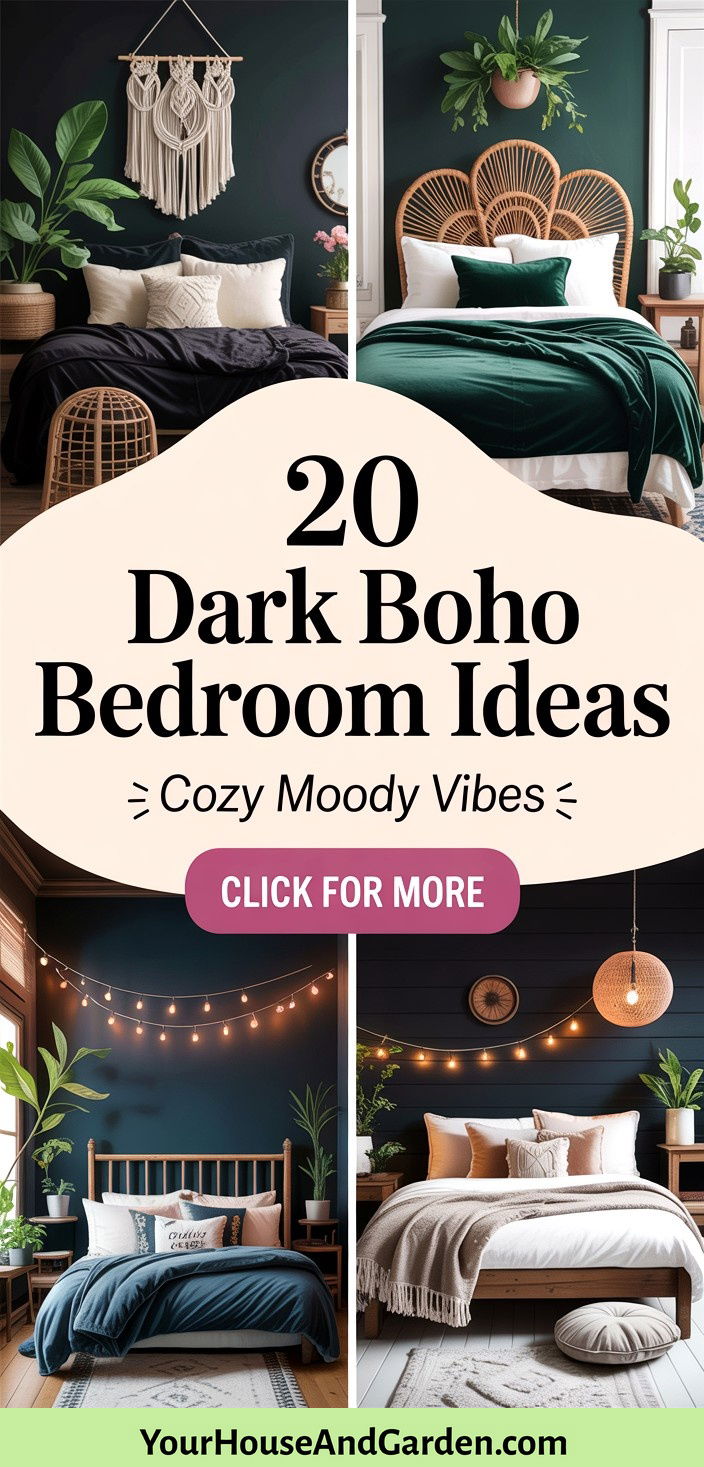 20 Dark Boho Bedroom Bedroom Ideas Stylish and Cozy Inspiration