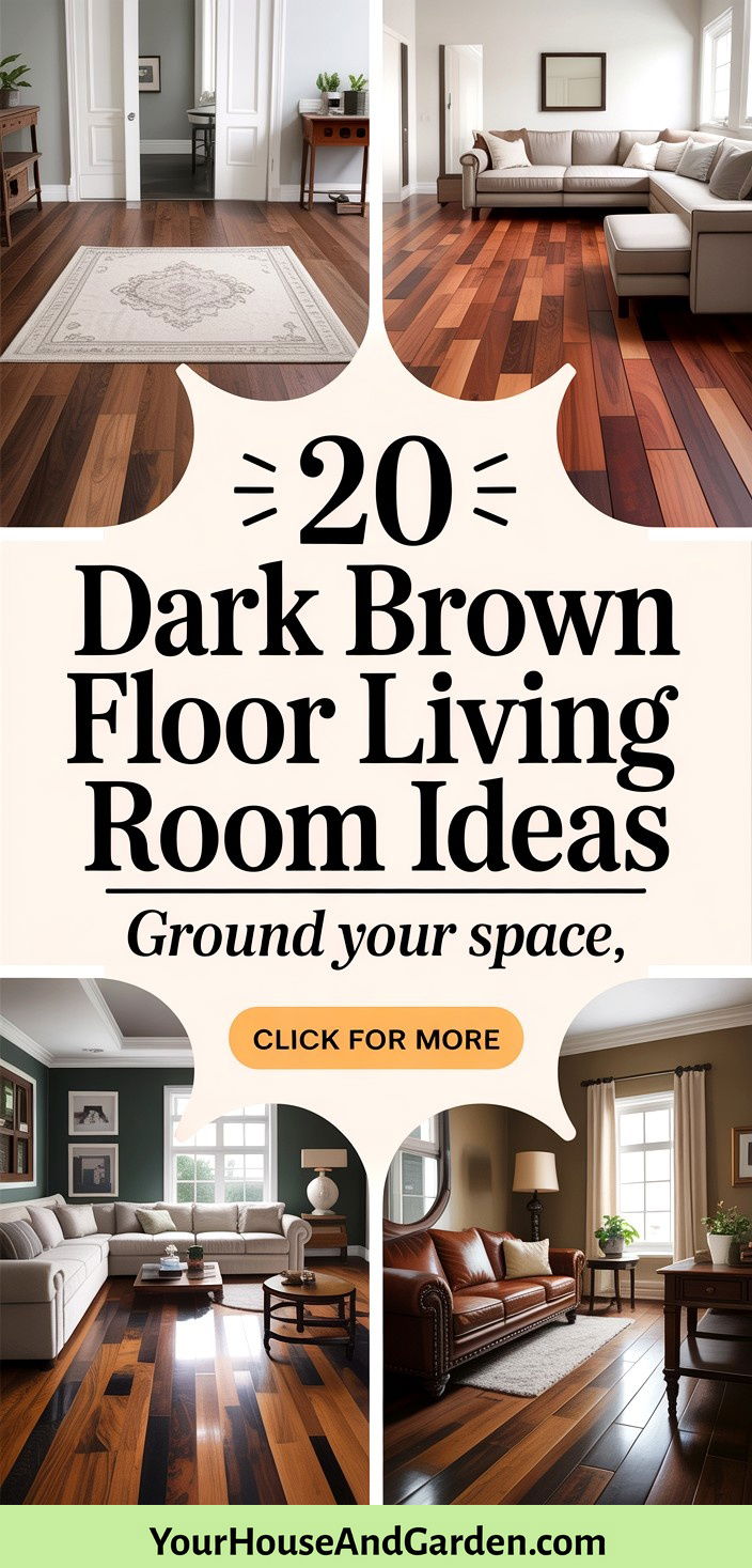 20 Dark Brown Floor Living Room Ideas for Warmth - 20 Dark Brown Floor Living Room Ideas for Warmth