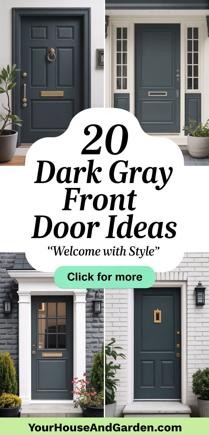 20 Dark Gray Front Door Ideas Stylish and Welcoming Entries