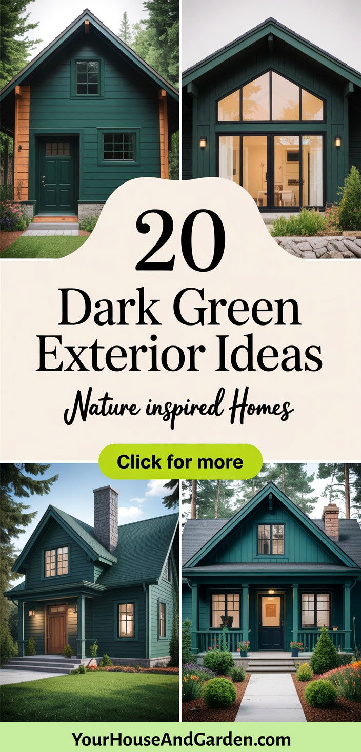 20 Dark Green Exterior Ideas Nature-Inspired Home Designs
